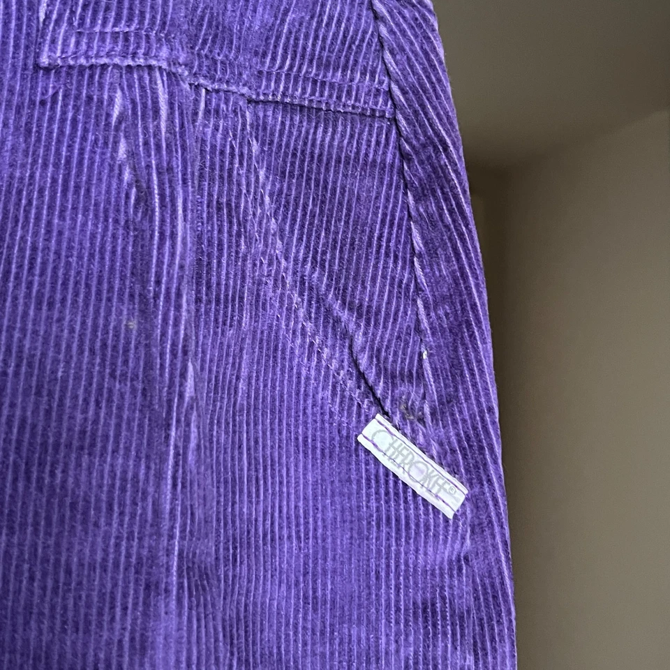 Falda vintage de pana púrpura cherokee para mujer talla 12 hecha en EE. UU. bolsillos años 80 Foto 4 de 4