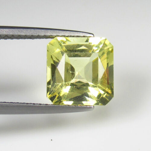 3.87 Ct Natural Top Luster Yellow Beryl Flawless Radiant Square Cut-A1413