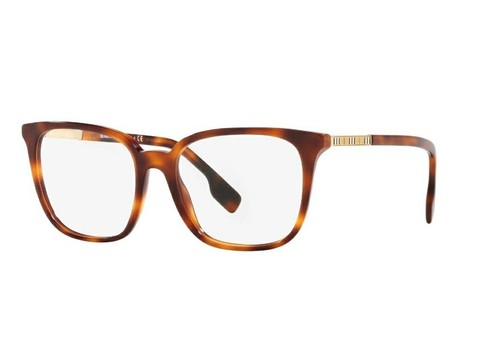 BURBERRY Leah BE2338 3316 Light Havana Square Frames Women's 51 mm Eyeglasses