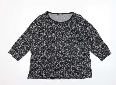 George Damen schwarz Tiermotiv 100 % Baumwolle Pullover Sweatshirt Größe 16