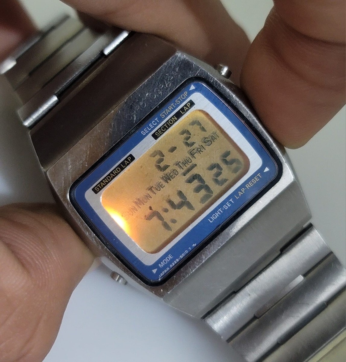 Seiko Chronograph A229-5000 Quartz Digital Vintage Men's Watch | eBay