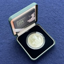 2004 BRITANNIA 1OZ ONE OUNCE SILVER PROOF COIN UNCIRCULATED ROYAL MINT 2E839