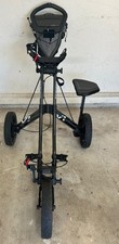 Premium Sun Mountain Speed Cart V1 3-Wheel Folding Push Golf Cart Steel Platinum