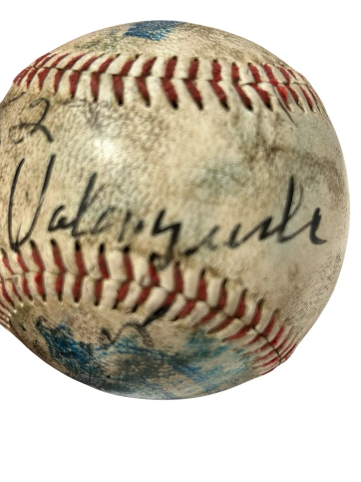 Balón Fernando Valenzuela firmado a mano MLB 1982 LEER Foto 2 de 4