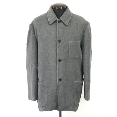 Made in Japan BARNEYS NEW YORK Golf Stehkragen Mantel Herren L grau - Bild 1 von 4