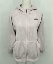 Patagonia Jacket Youth XL 14 Pink Fleece Full Zip Hooded Pockets Soft Outdoors