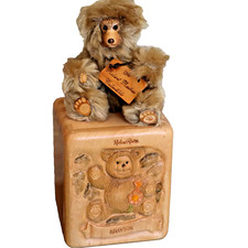 Robert Raikes artisan miniature teddy bear Wee Whittles Grayson LTD ED wood box