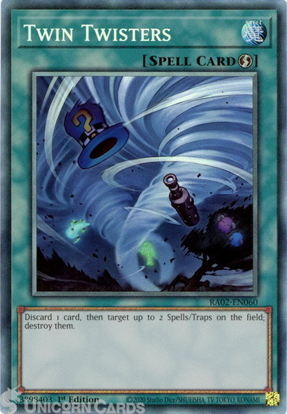 RA02-EN060 Twin Twisters : Collector's Rare 1st Edition YuGiOh Card