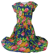 Nordstrom Dress Fit & Flare Women’s S Petite Focus Floral Midi Flowy Dress