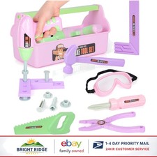 18-Piece Kids Tool Set with Electronic Drill, Construction Goggles  Toolbox