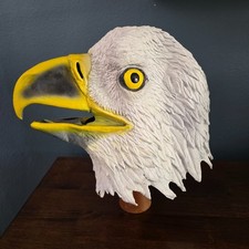 Bald Eagle Mask Deluxe Full Face Bird Head Latex Rubber Animal Costume