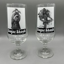 Vintage Sugar Shack Vintage Lake Geneva,WI.  Collector 7.5&rdquo; Stemmed Glass