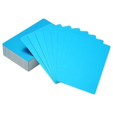 0.21mm Metal Business Cards Laser Engraving Aluminum Name Card, Blue 100pcs
