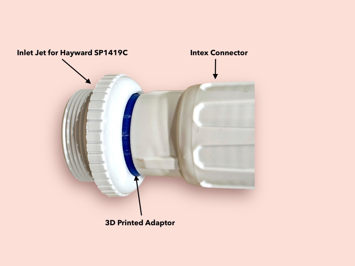 Intex ZX300/28001 Pool Vacuum Adapter for Hayward SP1419D – 3D