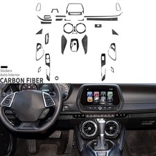35pcs Real Carbon Fiber Kits Full Interior Trim Cover For Chevrolet Camaro 16-24