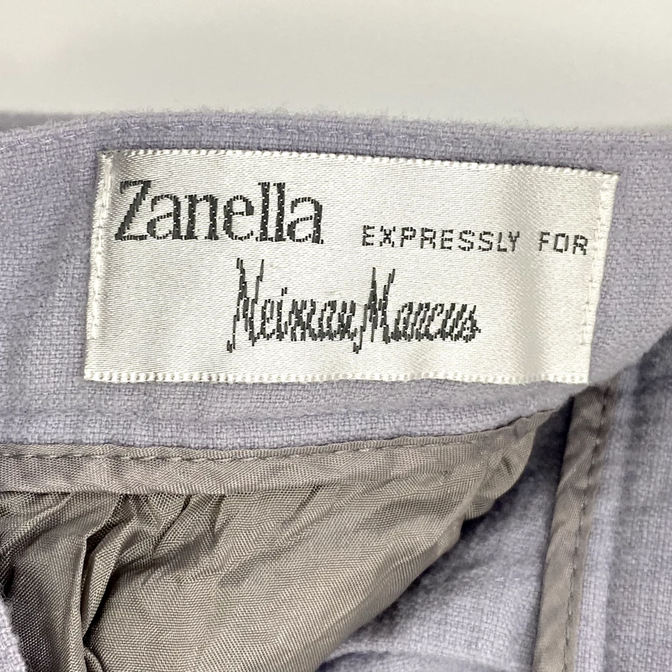 Pantalones de lana para mujer Zanella Neiman Marcus Marleen 10 bolsillos plisados grises Foto 3 de 4