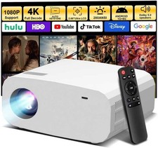 Smart Mini Projector 1080P WiFi Bluetooth Portable Outdoor Home Theater