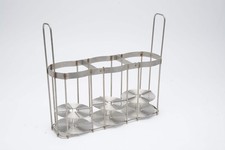 Stainless steel 35mm bulk film holder tray w/3X 35mm reels, Holds 9 Reels