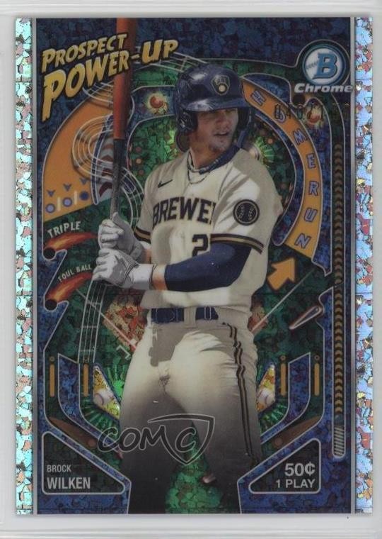 2024 Bowman Prospect Power-Up Mini-Diamond Refractor /150 Brock Wilken #PP-7 uk2