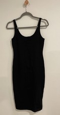 FOREVER21 Tank DRESS Tunic Size M BLACK Mini SUNDRESS Stretchy Bodycon