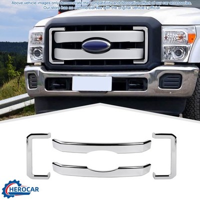 Chrome Front Grille Frame Decor Cover For 2011-2016 F250/F350/F450/F550 Exterior