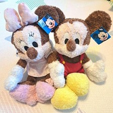 Disney Mickey Minnie Mouse Pair Plush Set 36cm Soft Toy with Tags