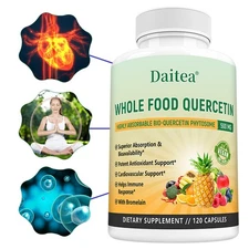 Quercetin, containing bromelain, antioxidant, supports cardiovascular health