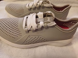 Crocs Lite Ride Shoes Womens Size w9 Gray Lace Up Sneakers 205234