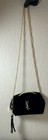 YSL Black Velvet Gold Chain Bag Tassel Charm Parfums Mini Pouch Crossbody — photo 4
