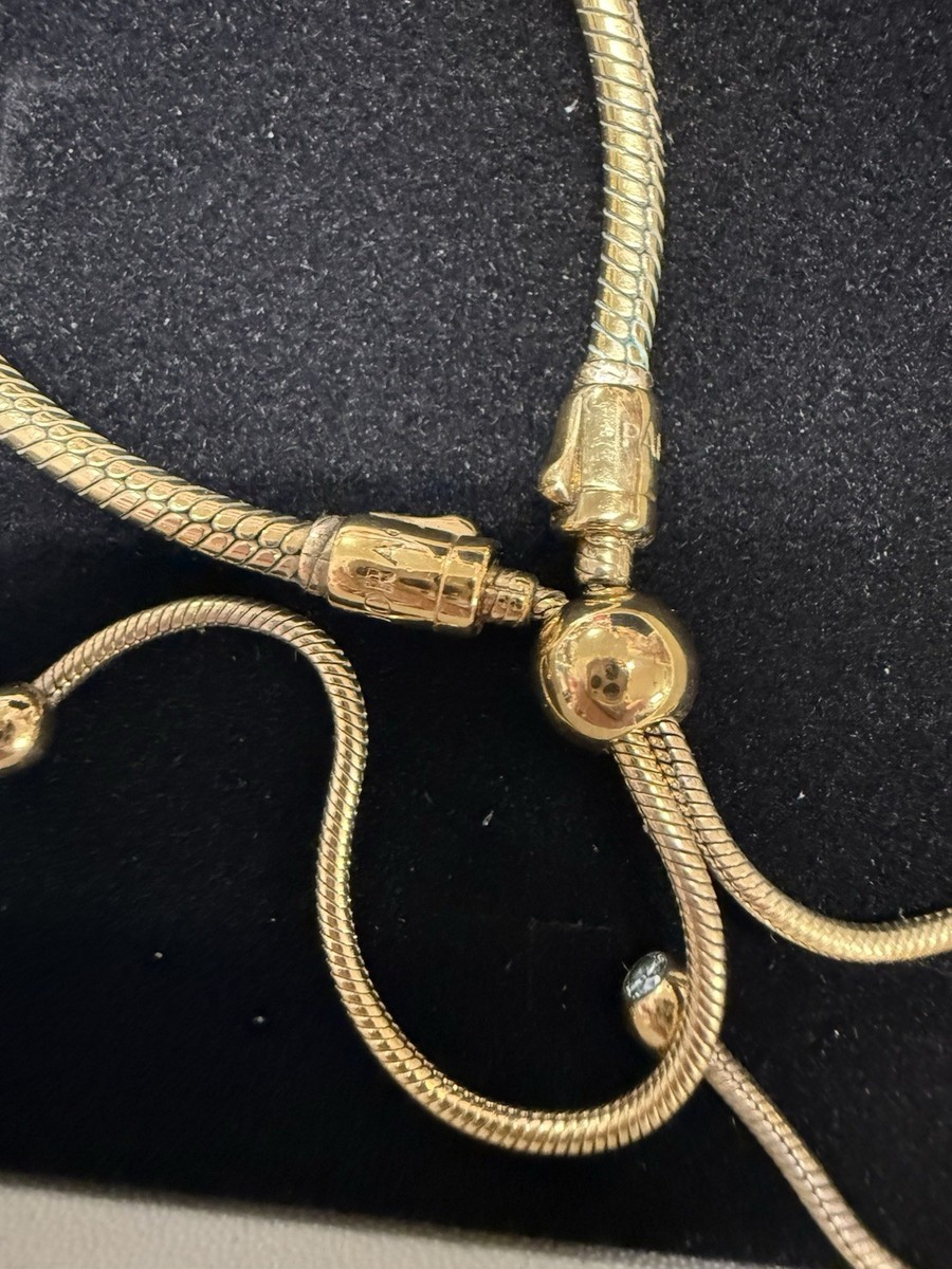 Pandora Moments Snake Chain Slider Bracelet | eBay