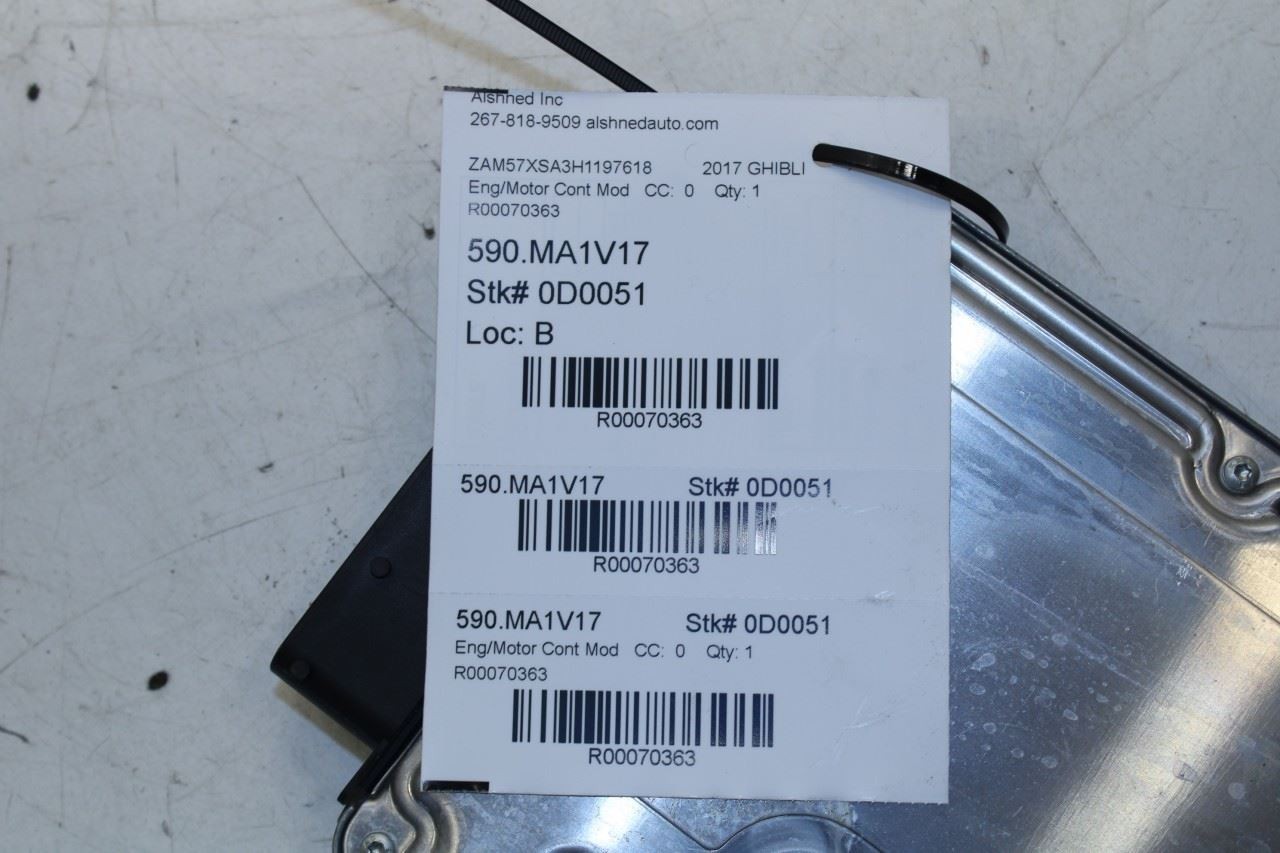 2014-2020 Maserati Ghibli 3.0L Engine Computer Control Module ECU ECM 670031346