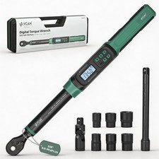 Vcan Active 17 Inch Digital Torque Wrench 3-8 Drive 5-100 Ft Lb Led Buzzer New
