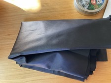 Black Solid/Plain Fabric Cloth Material Piece Folded