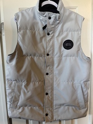 Canada Goose Garson Vest Black Label Silverbirch Sz L 4151MB Authentic Down