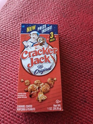Cracker Jack Original Box Unopened Caramel Coated Popcorn and Peanuts 1 Ounce