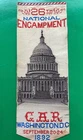 1892 GAR Ribbon 26th Annual Encampment Washington DC