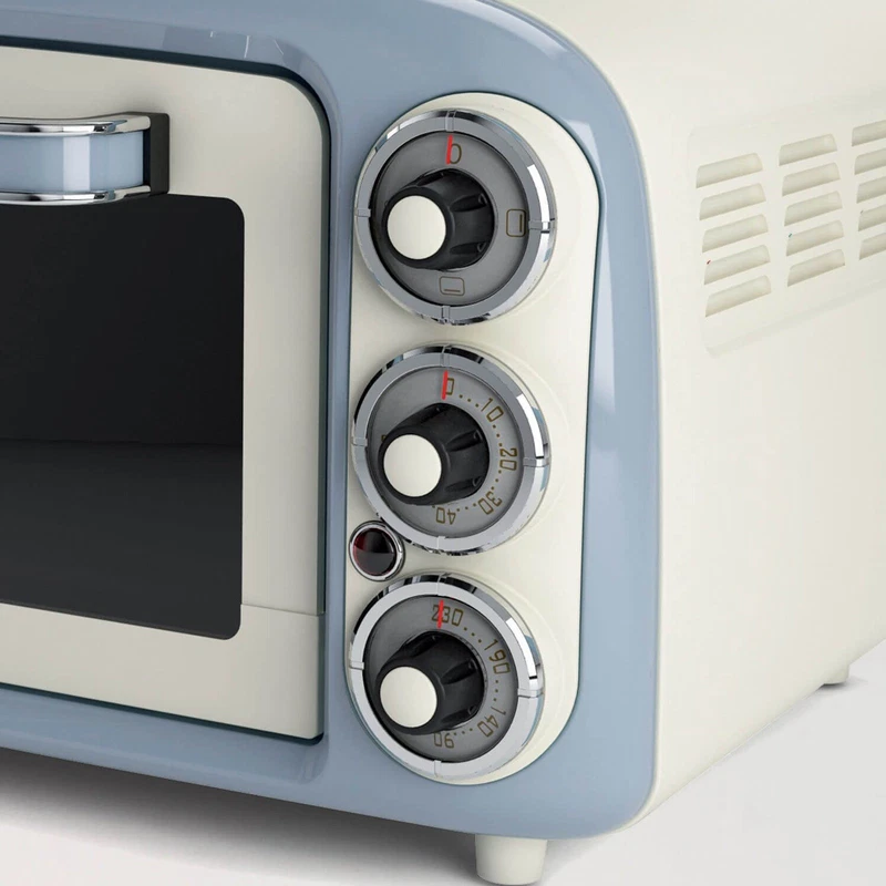 Fornetto Elettrico Vintage Ariete 979 Celeste 18 Litri 1380W Forno Pizza Retrò, fotografia 3 di 9