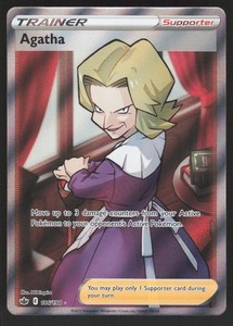 Agatha (Full Art) 186/198 Full Art Trainer Ultra Rare SWSH06: Chilling Reign NM