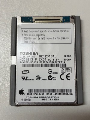 Apple Toshiba MK1231GAL 120GB ZIF CE Festplatte iPod classic 6g  HDD 655-1496