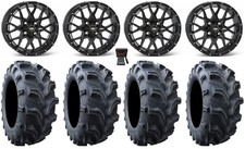 ITP Hurricane 12" Wheels Black 27" Vampire II Tires Honda Foreman Rancher SRA