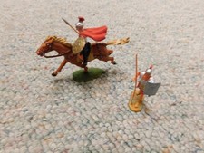 Elastolin 40mm Roman Mounted charging and foot figure advancing Lot 6 BB