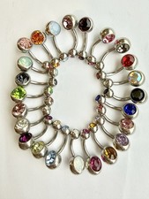 Wholesale 8mm Double Gem  Belly Bars Body Jewellery Joblot of 120 Pieces