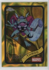 2025 Topps Chrome Marvel Comics Yellow Lava Refractor Throg #46 0kg8