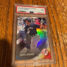 Topps 2017 Bowman Platinum Aaron Judge New York Yankees Rookie PSA 9 #91