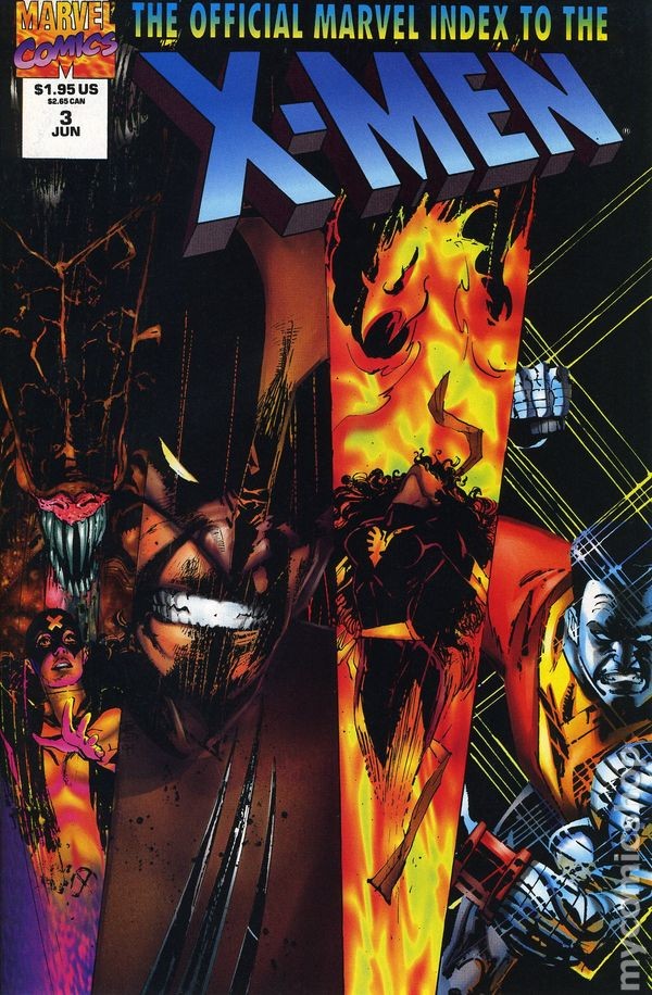 Official Marvel Index to the X-Men #3 VG 1994 Stock Image Low Grade