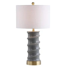 JYL3052A Taipei 28" Ceramic LED Table Lamp Contemporary Transitional Bedside ...