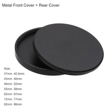 Metal 37/46mm-95mm Screw-in Front Rear Cap Sets for Universal Nikon Lens Filter