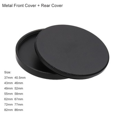 Metal 37/46mm-95mm Screw-in Front Rear Cap Sets for Universal Nikon Lens Filter