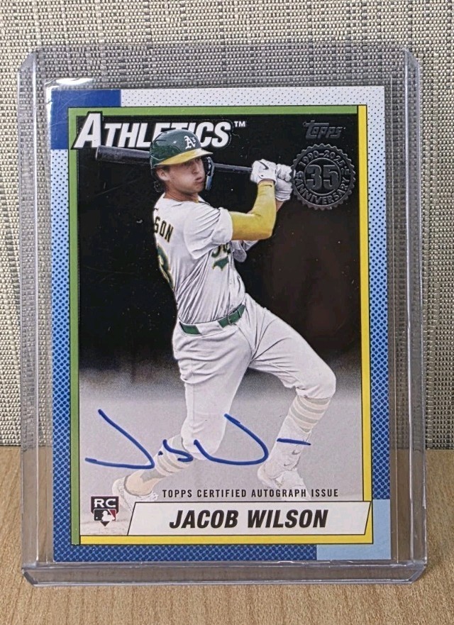 2025 TOPPS 1990 TOPPS BASEBALL AUTOS BLACK #90AJWI JACOB WILSON RC /10 📈🔥