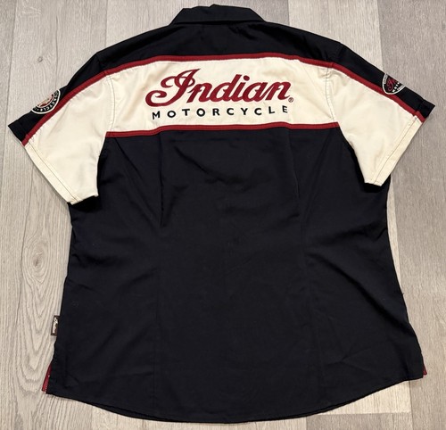 Indian Motorcycle Women’s Short Sleeve Embroidered Button Shirt - XXL 2XL - Picture 2 of 6